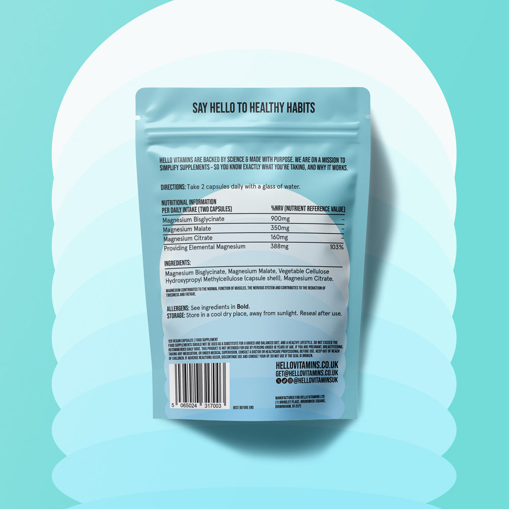 Magnesium Glycinate 3-In-1 + MALATE 350mg + CITRATE 160mg