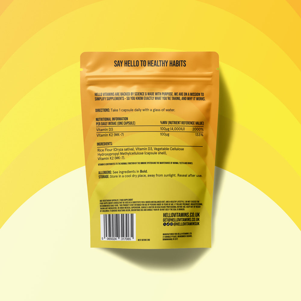 Vitamin D3 4000IU SUPERSTRENGTH+ VITAMIN K2 (MK-7) 100ug