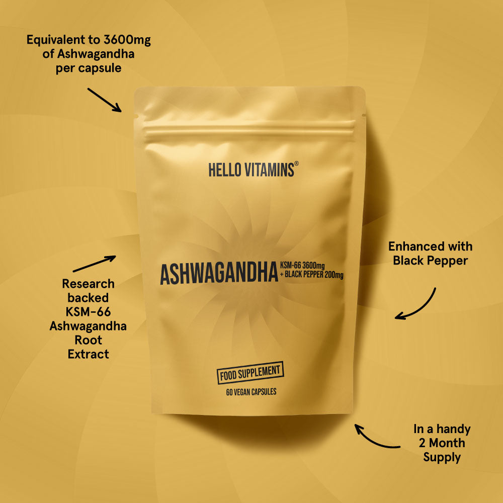 Ashwagandha KSM-66 3600mg + BLACK PEPPER 200mg
