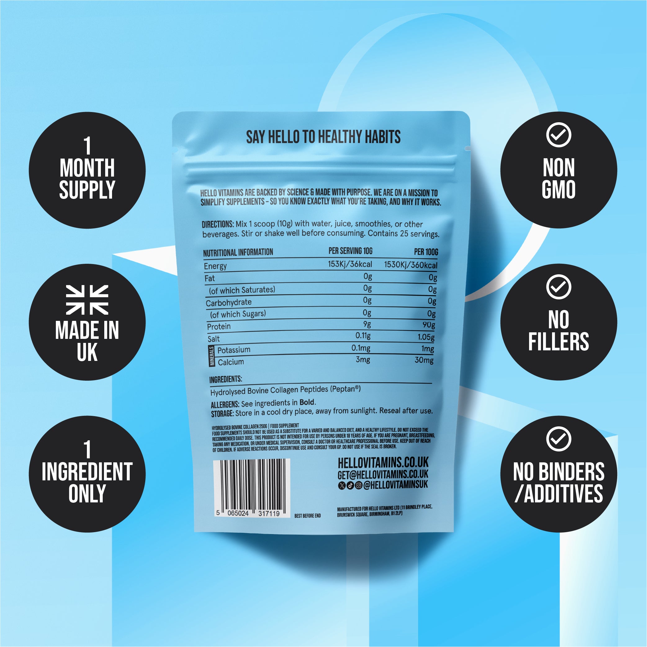 Hydrolysed Bovine Collagen Powder